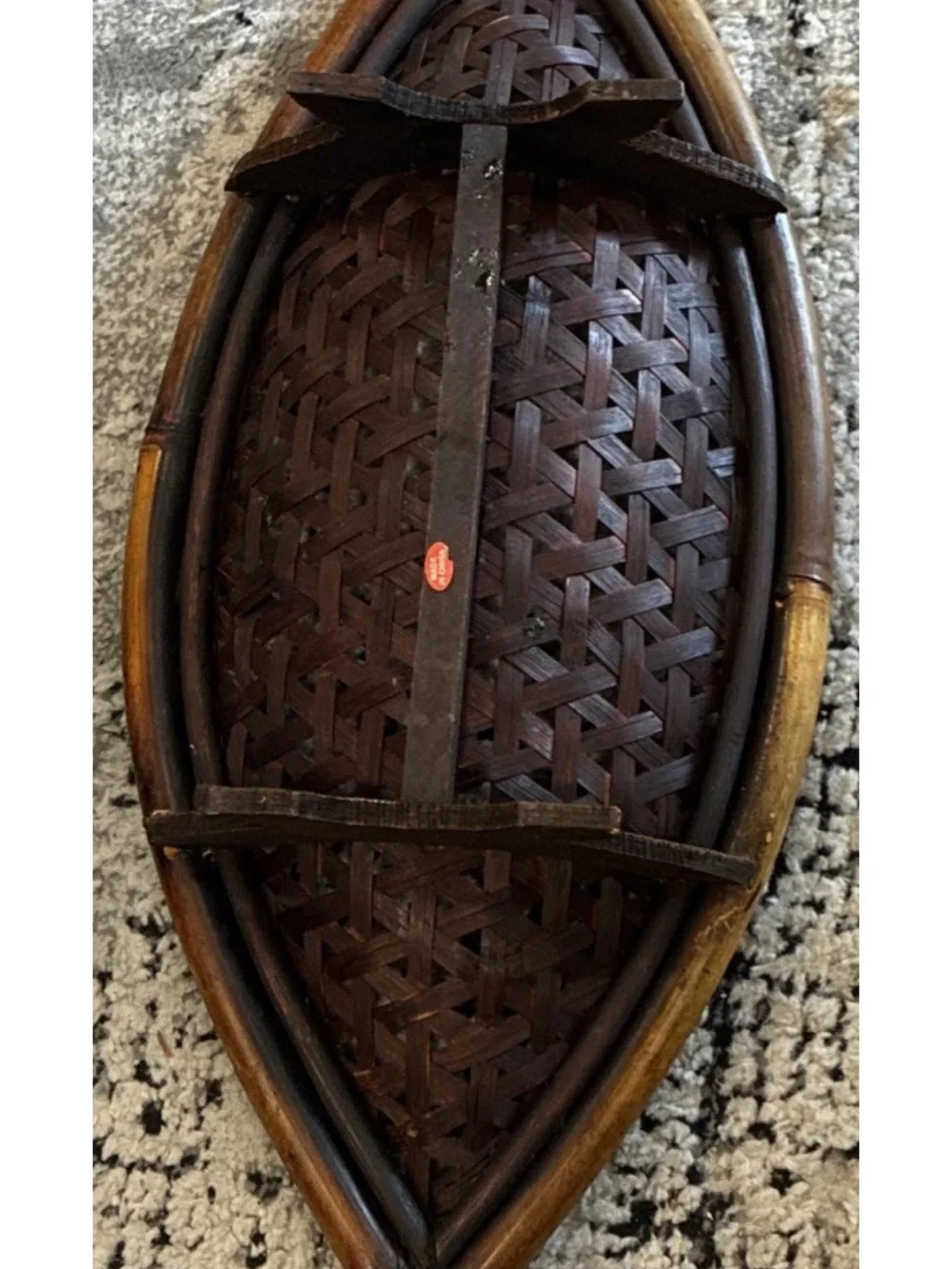 Woven Rattan Tray - Warm Brown